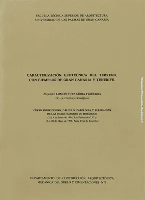 16 Caracterización Geotécnica del Terreno con ejemplos de Gran Canaria y Tenerife