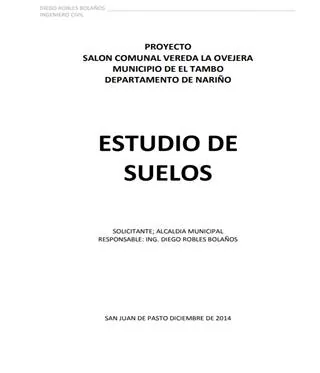 ESTUDIO DE MECANICA DE SUELOS PARA UN SALON COMUNAL