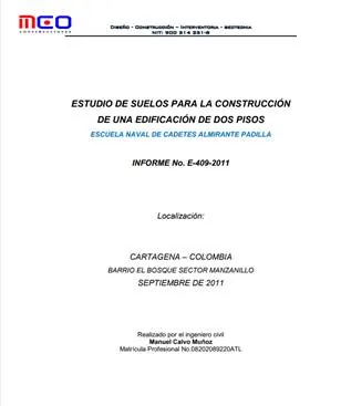 Estudio de Mecánica de Suelos para la construcción de una Edificación de dos pisos