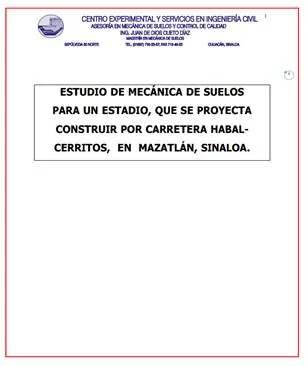 Estudio de Mecánica de Suelos para un Estadio