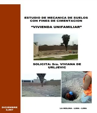 Estudio de Mecánica de Suelos para una Vivienda Unifamiliar