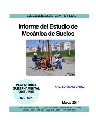 Informe del Estudio de Mecánica de Suelos - Geosuelos Cia Ltda.